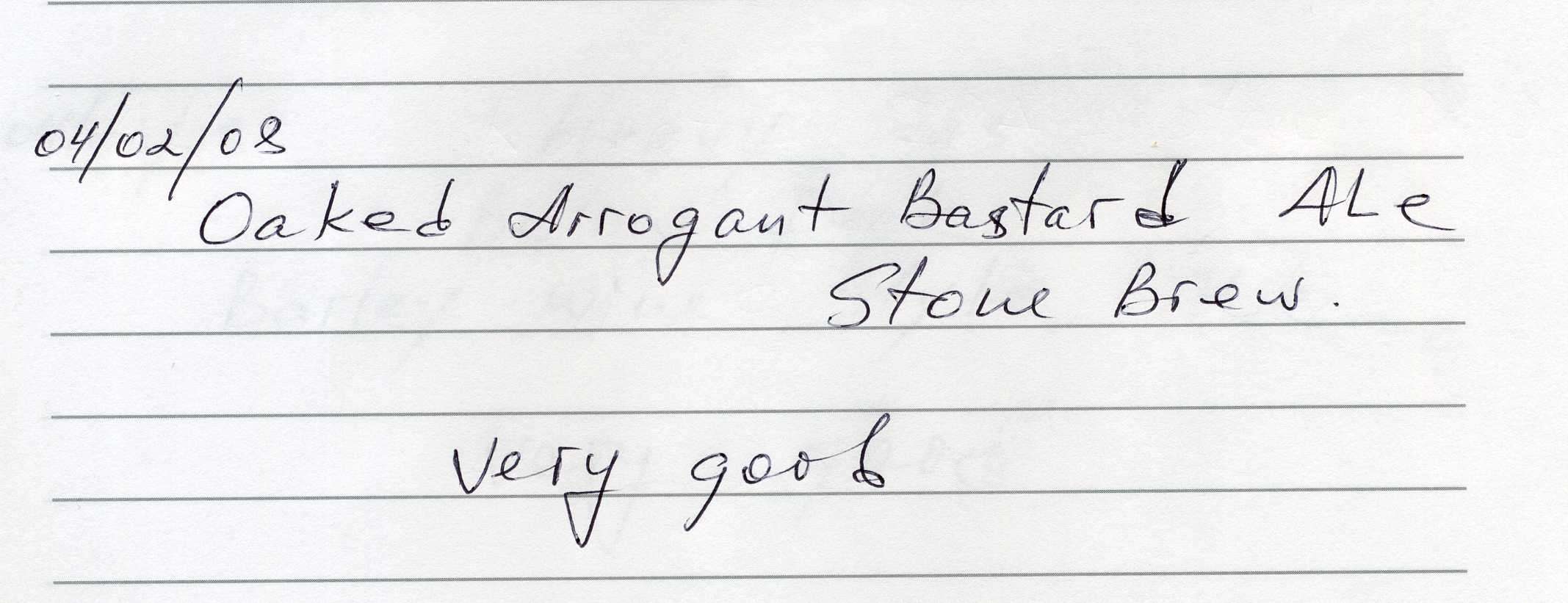 Oaked Arrogant Bastard Ale