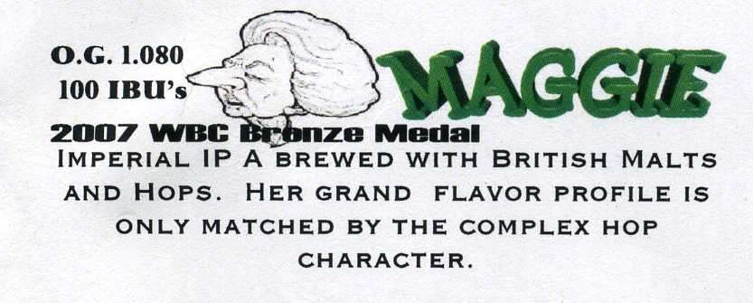 Maggie Imperial IPA on tap at The Grumpy Troll Brew Pub, Mount Horeb, WI 