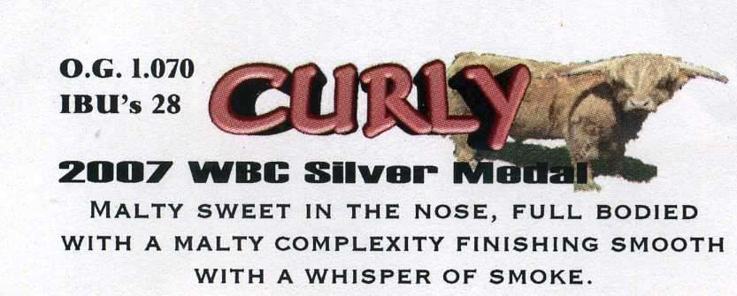 Curlyon on tap at The Grumpy Troll Brew Pub, Mount Horeb, WI 