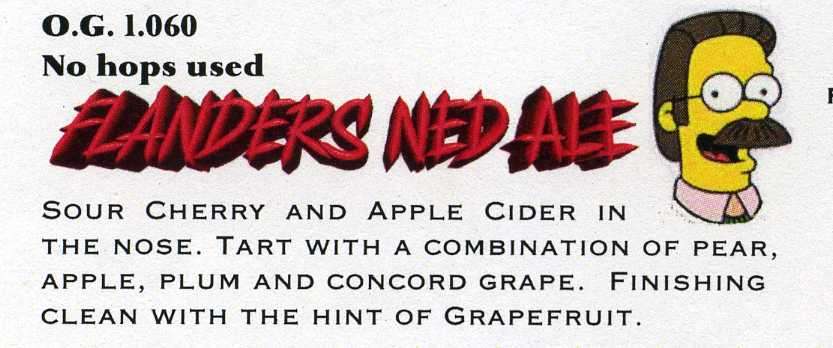 Flanders Ned Ale on tap at The Grumpy Troll Brew Pub, Mount Horeb, WI