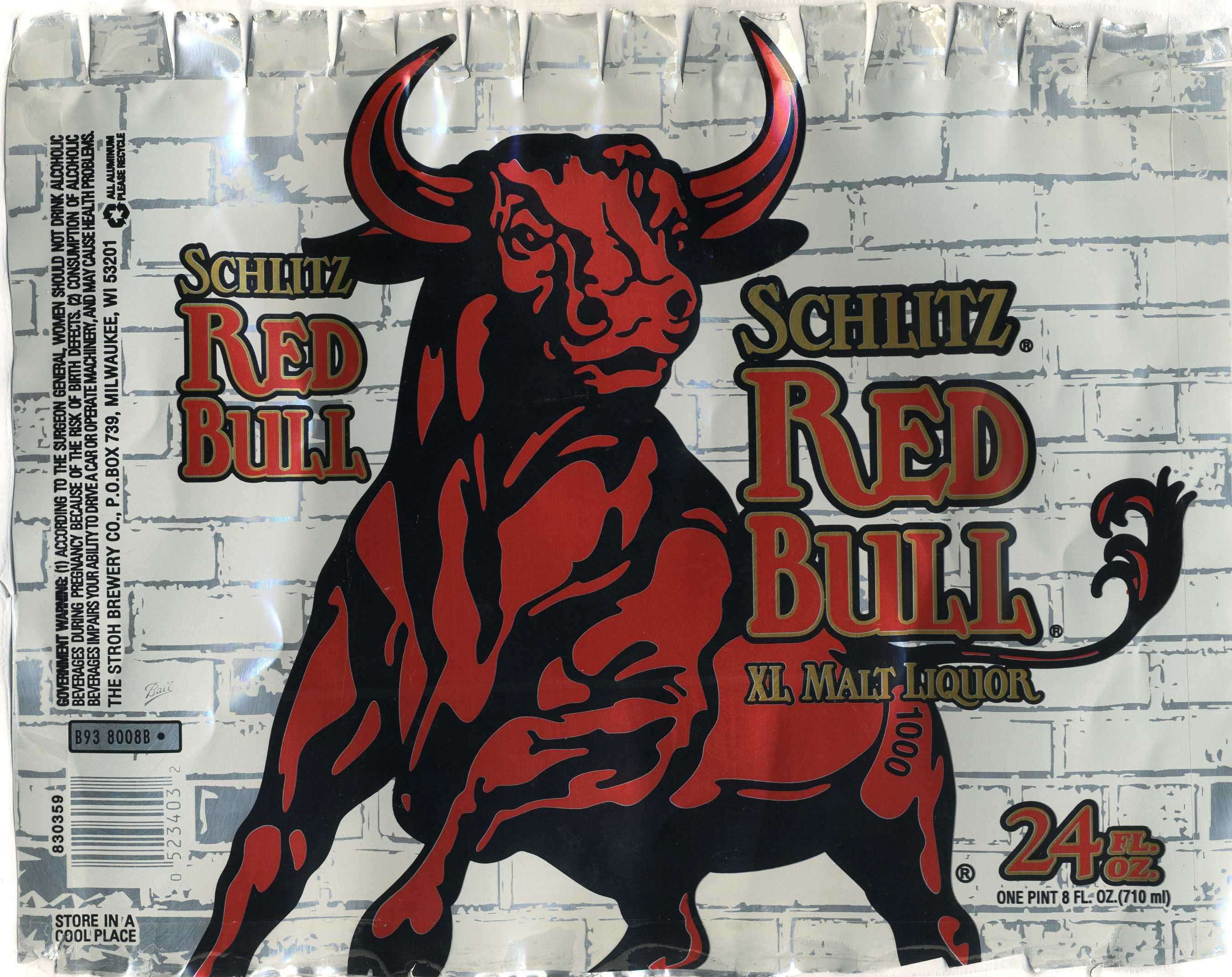 Schlitz Red Bull in can