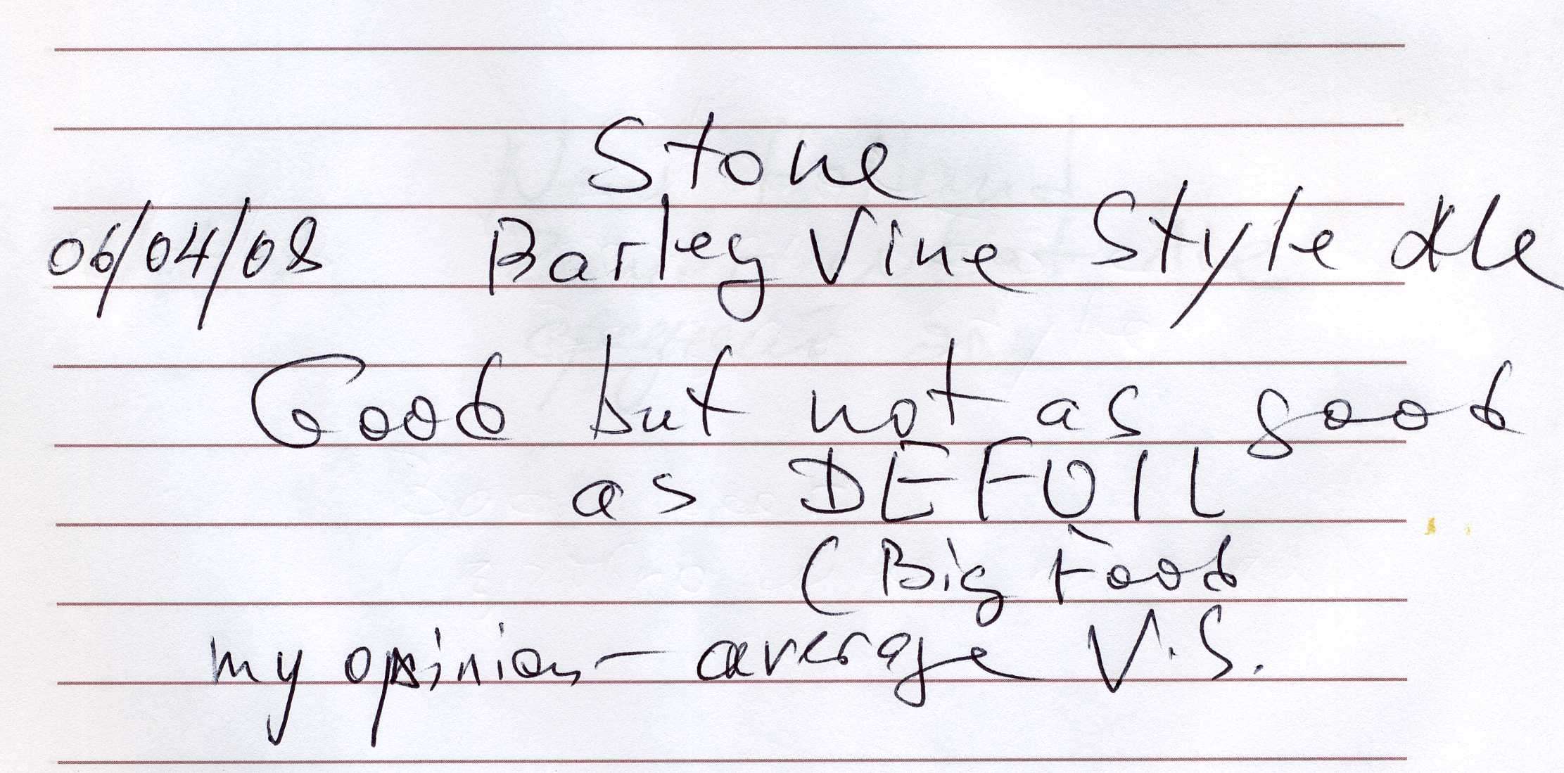 Barley Vine Style Ale