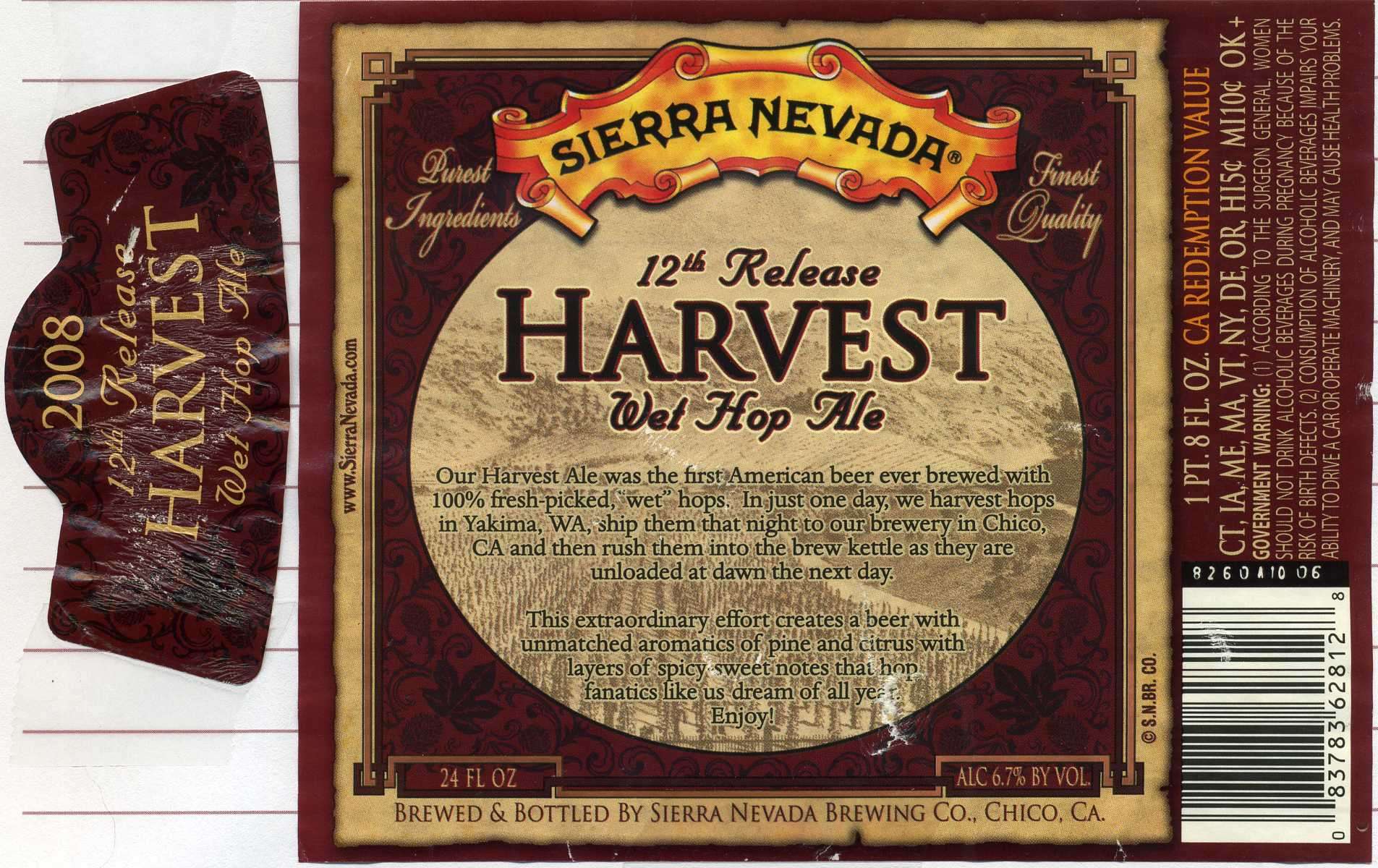 Harvest Wet Hop Ale 12th Release