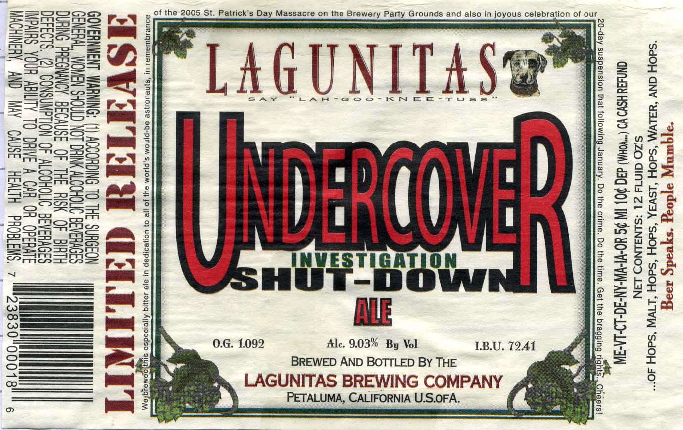 UndercoveR Investigation Shut-Down Ale