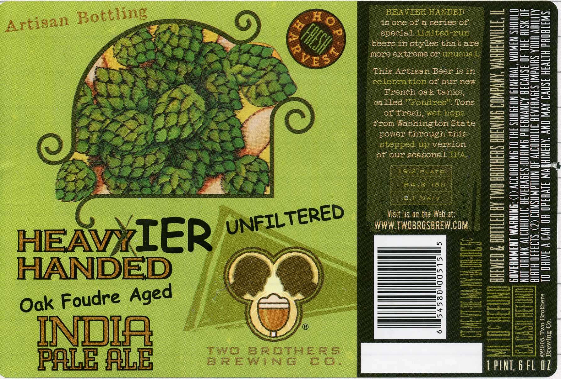 Heavier Handed Oak Foudre Aged IPA