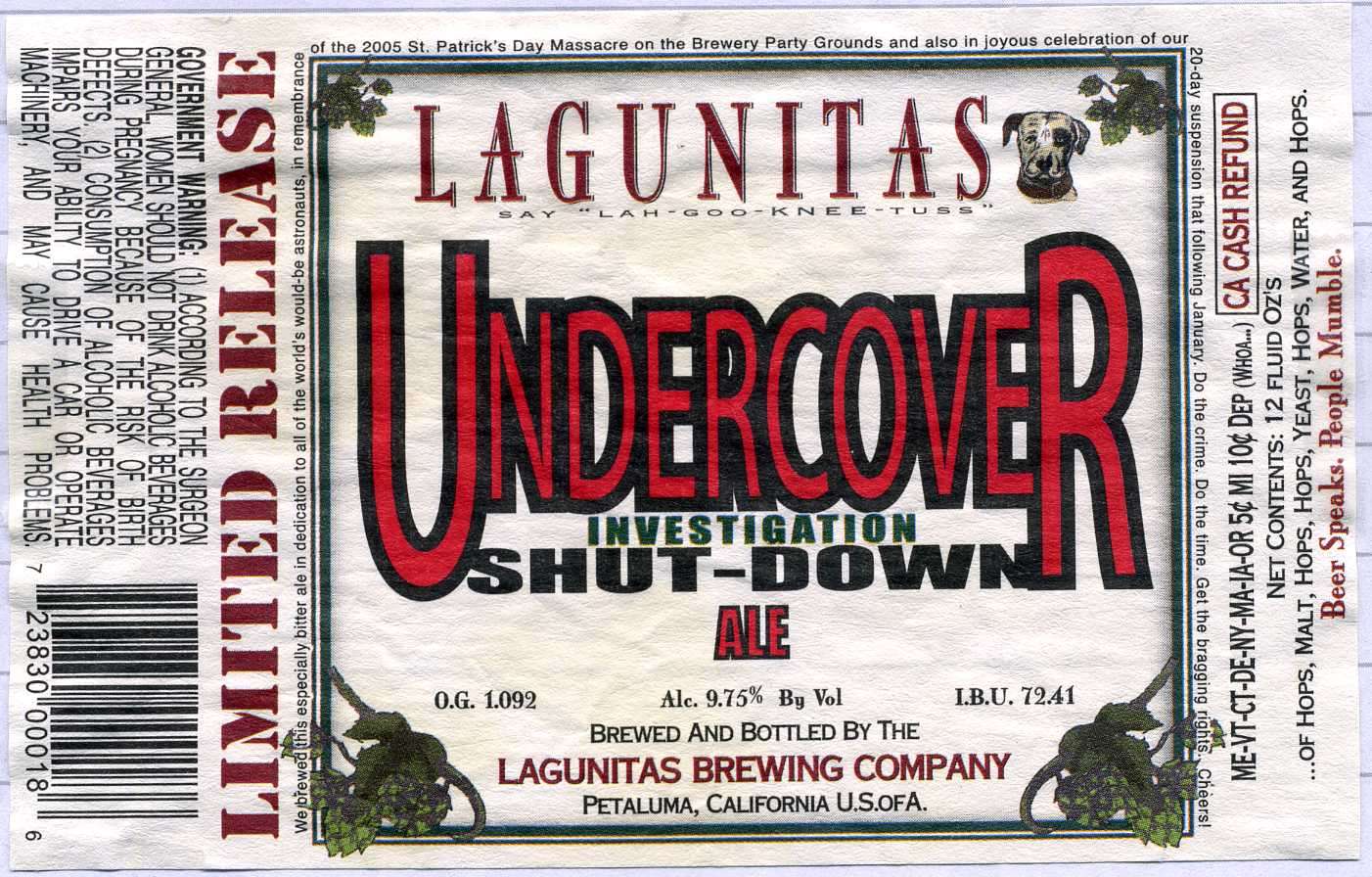 UndercoveR Investigation Shut-Down Ale