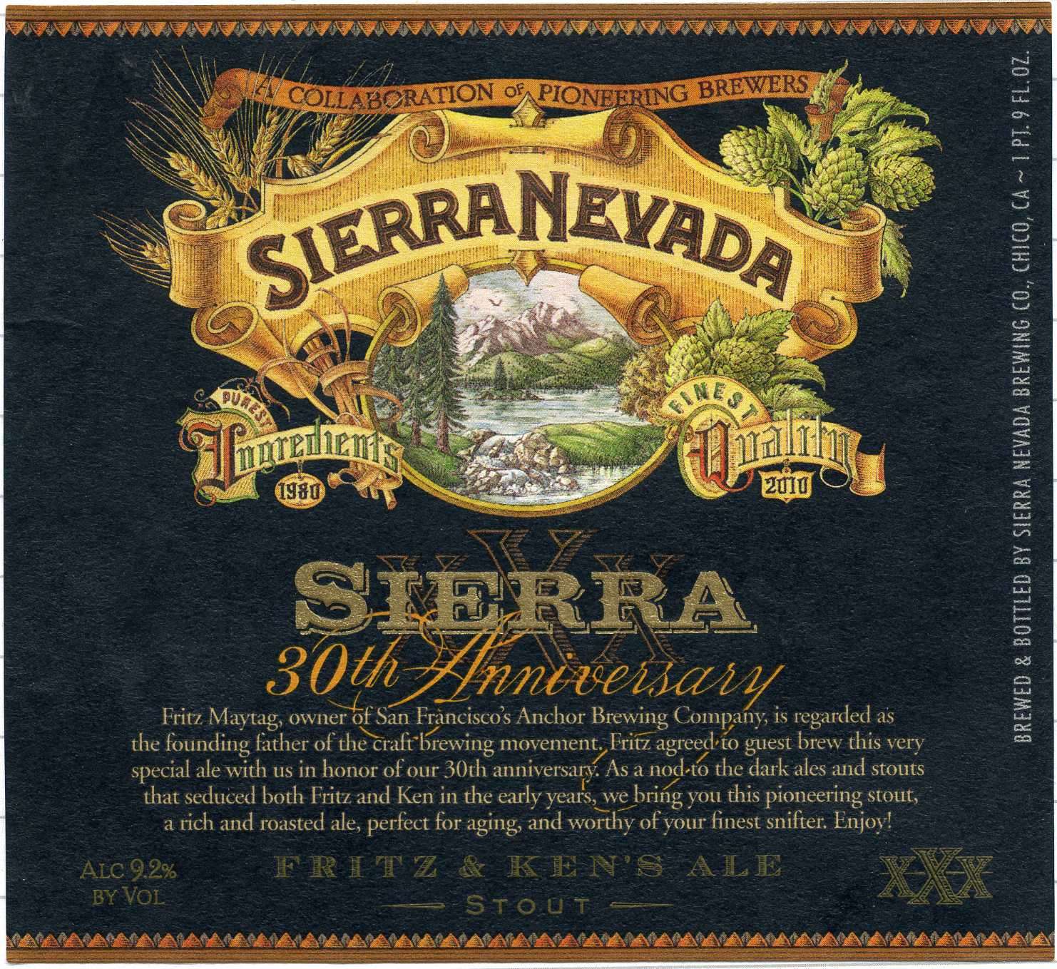 Sierra Neada 30 Anniversary - A Collaboration with Pioneering Brewers