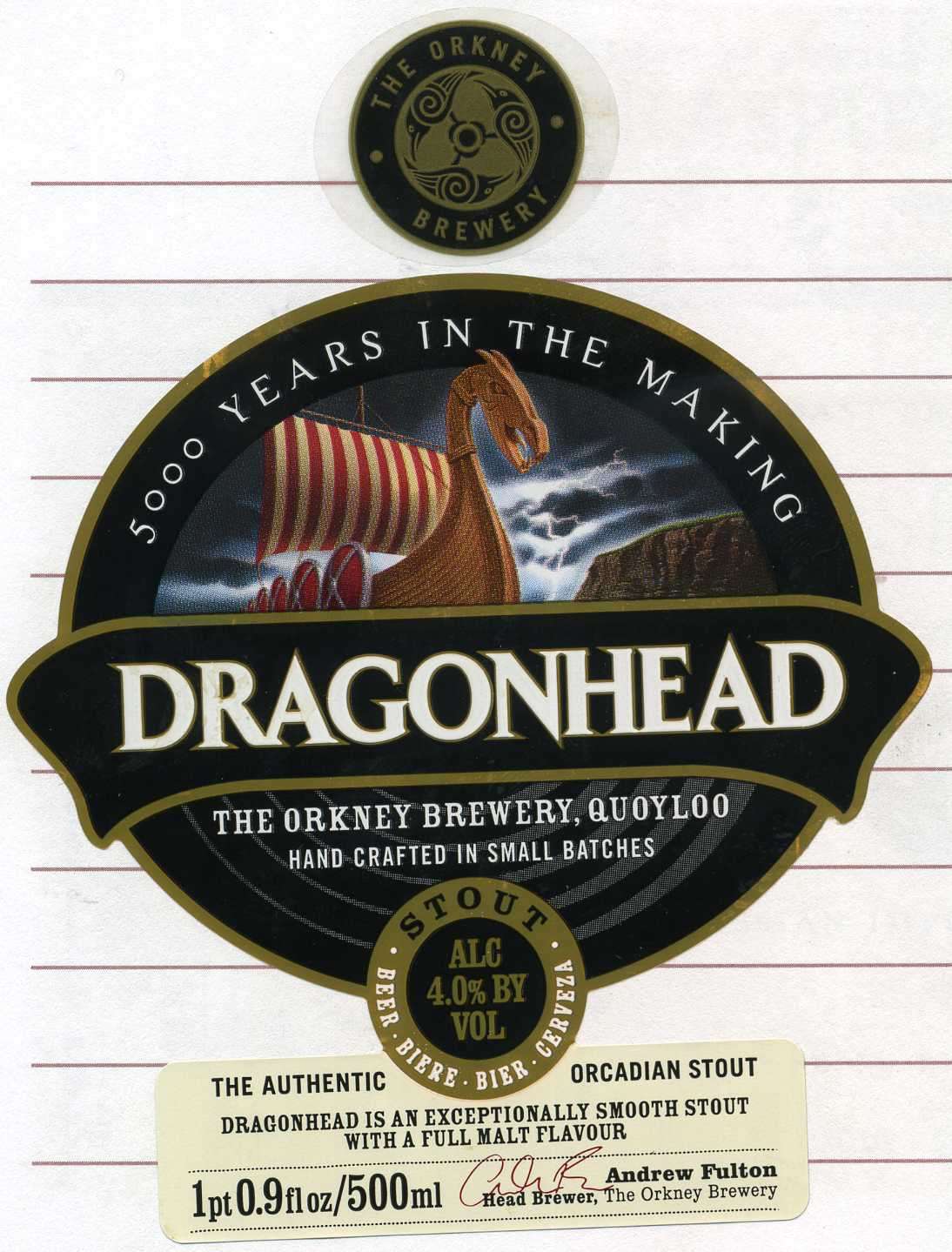 Dragonhead Stout
