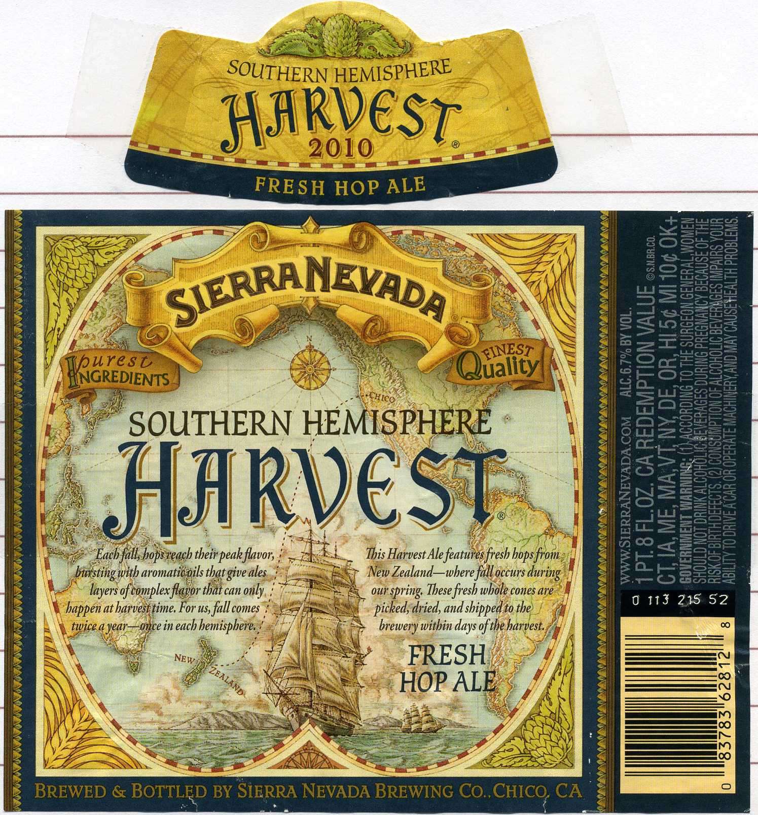 Southern Hemisphere Harvest Fresh Hop Ale 2010