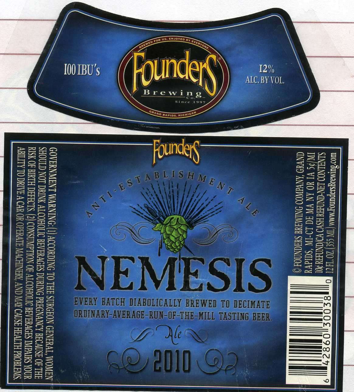 Nemesis Anti-establishment Ale 2010