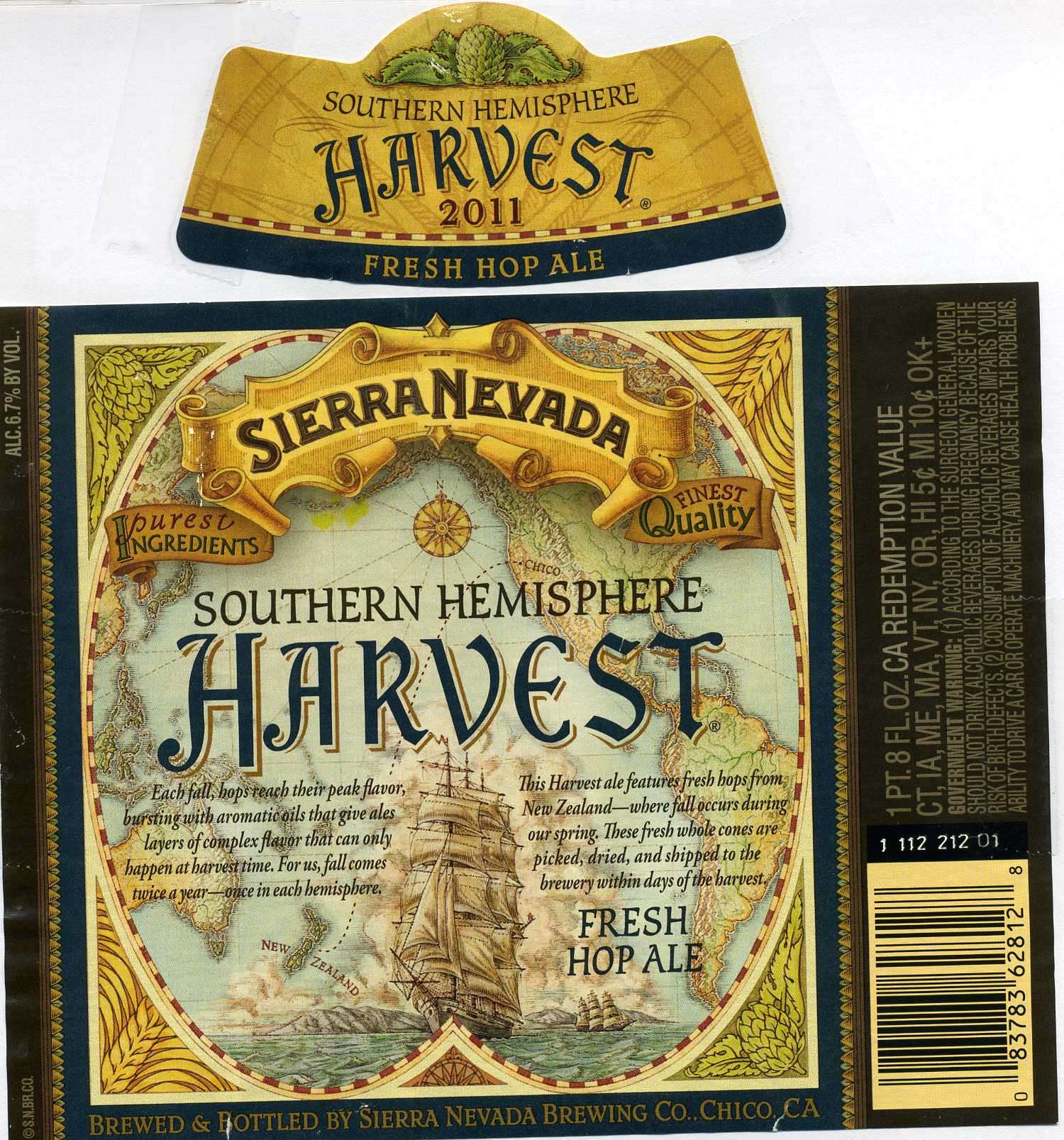Southern Hemisphere Harvest Fresh Hop Ale 2011