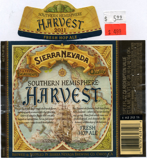 Southern Hemisphere Harvest Fresh Hop Ale 2011