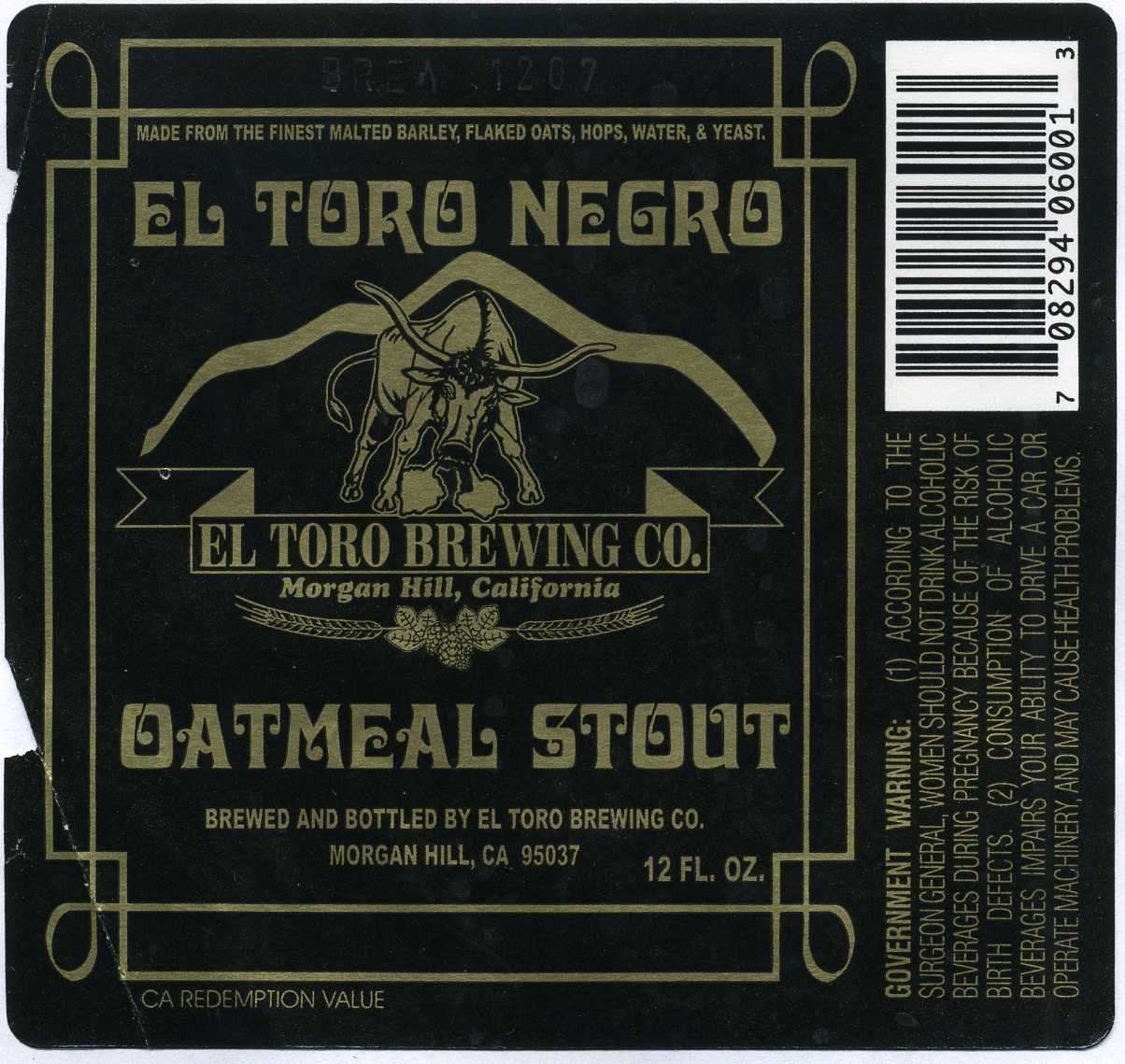 El Toro Negro Oatmeal Stout