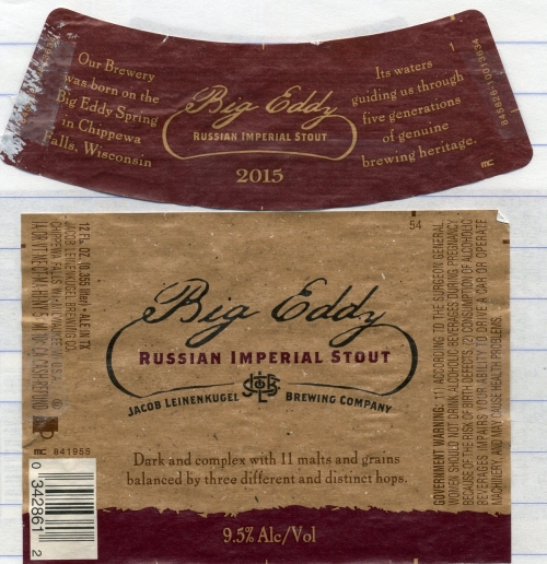 Big Eddy Russian Inperial Stout 2015