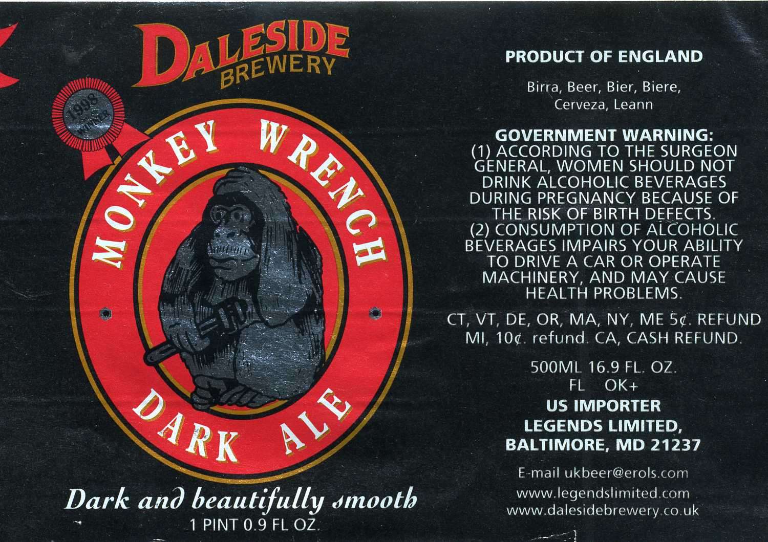 Monkey Wrench Dark Ale