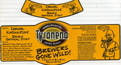 Carnal Knowledge - this beer is so good that this tasting was dedicated to upcoming Chicago Mini Tango Festival 2015 and its creator Ray Barbosa.