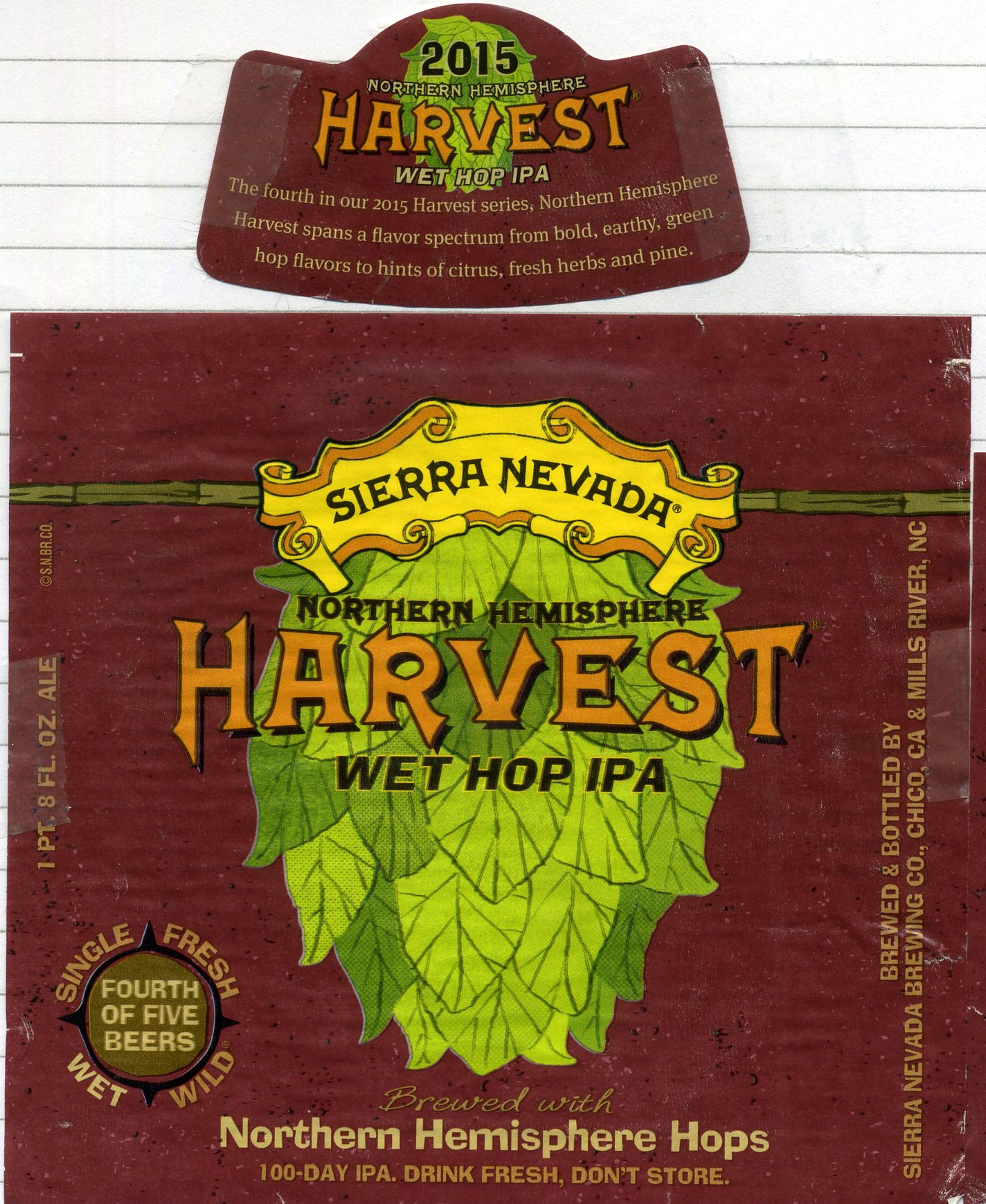 Nothern Hemisphere Harvest Wet Hop IPA