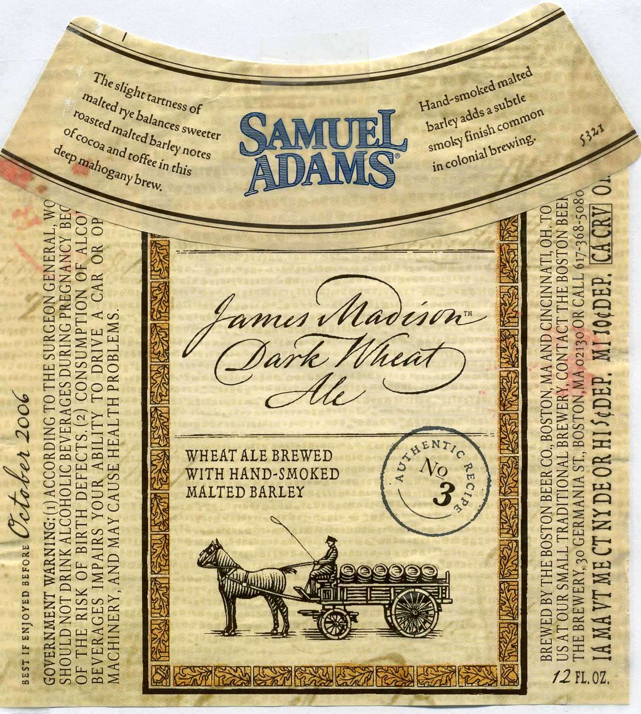 James Madison Dark Wheat Ale